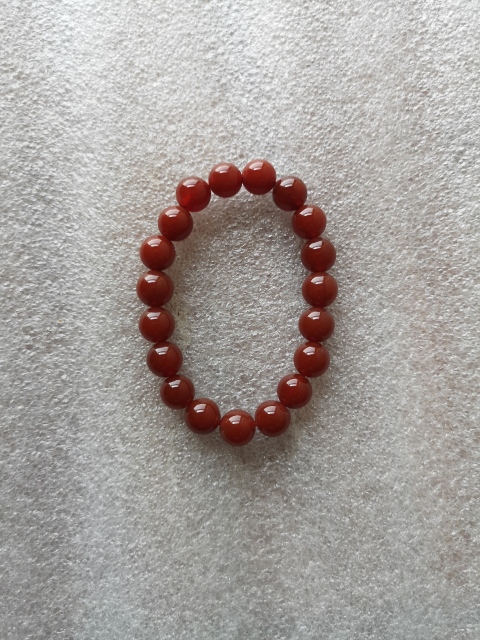 古玩玉器紅瑪瑙珠手串拍賣，當(dāng)前價(jià)格220元