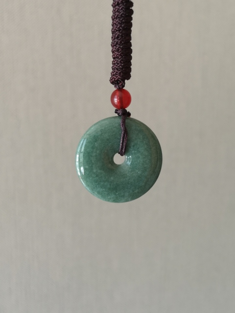 古玩玉器天然翡翠“平安扣”掛件拍賣，當(dāng)前價(jià)格220元