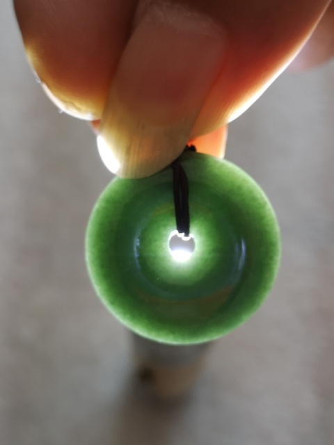 古玩玉器天然翡翠“平安扣”掛件拍賣，當(dāng)前價(jià)格220元