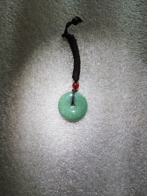 古玩玉器天然翡翠“平安扣”掛件拍賣，當(dāng)前價(jià)格220元