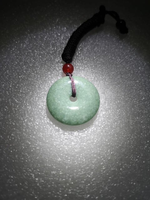 古玩玉器天然翡翠“平安扣”掛件拍賣，當(dāng)前價(jià)格220元
