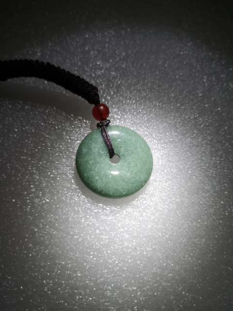 古玩玉器天然翡翠“平安扣”掛件拍賣，當(dāng)前價(jià)格220元