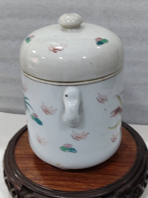 古玩陶瓷粉彩龍鳳紋雙系蓋罐拍賣,當前價格780元