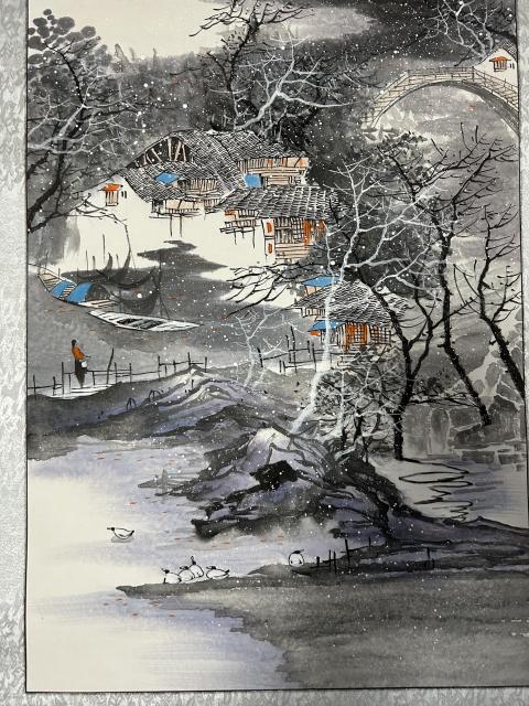 古玩字畫宋德寧《冬雪呈祥》拍賣，當前價格650元