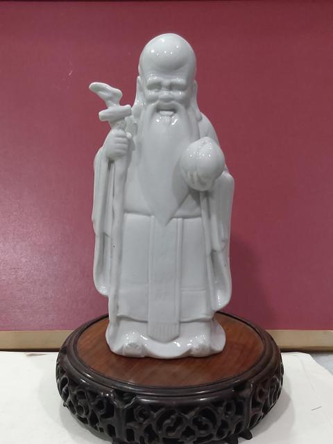 古玩陶瓷白釉壽星人物塑像拍賣，當(dāng)前價(jià)格1280元