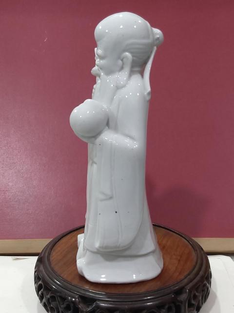 古玩陶瓷白釉壽星人物塑像拍賣，當(dāng)前價(jià)格1280元