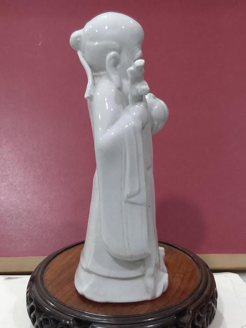古玩陶瓷白釉壽星人物塑像拍賣，當(dāng)前價(jià)格1280元