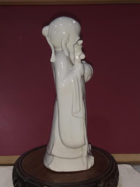 古玩陶瓷白釉壽星人物塑像拍賣，當(dāng)前價(jià)格1280元