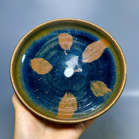 古玩陶瓷元代山西窯變釉碗拍賣,當前價格13000元