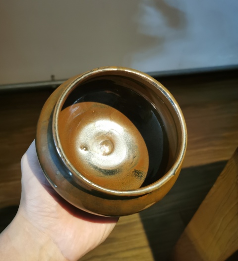 古玩陶瓷【清倉大處理】明清紫金釉窯變茶入拍賣,當前價格888元
