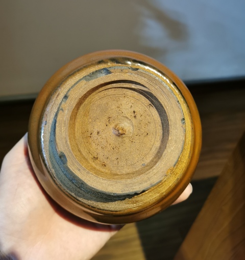 古玩陶瓷【清倉大處理】明清紫金釉窯變茶入拍賣,當前價格888元