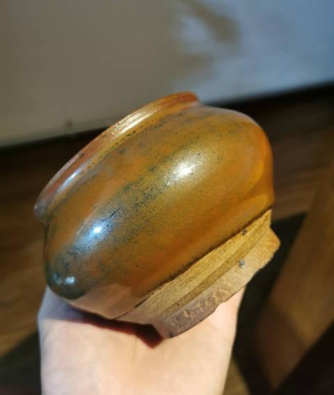 古玩陶瓷【清倉大處理】明清紫金釉窯變茶入拍賣,當前價格888元