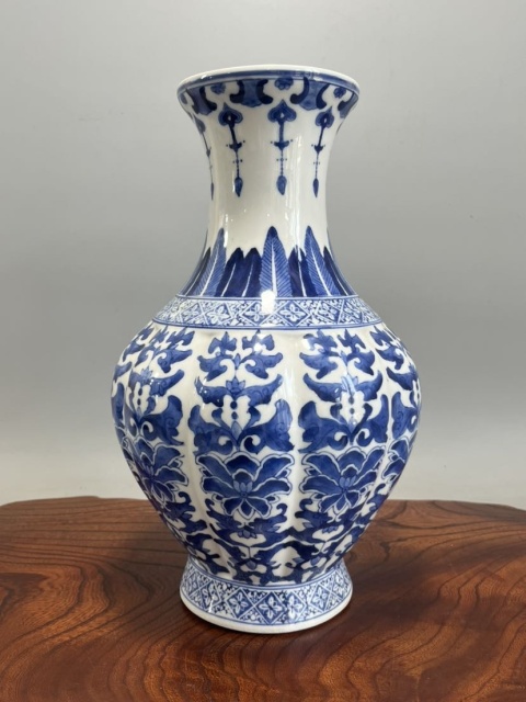 古玩陶瓷青花花卉紋洗口瓶拍賣，當前價格800元