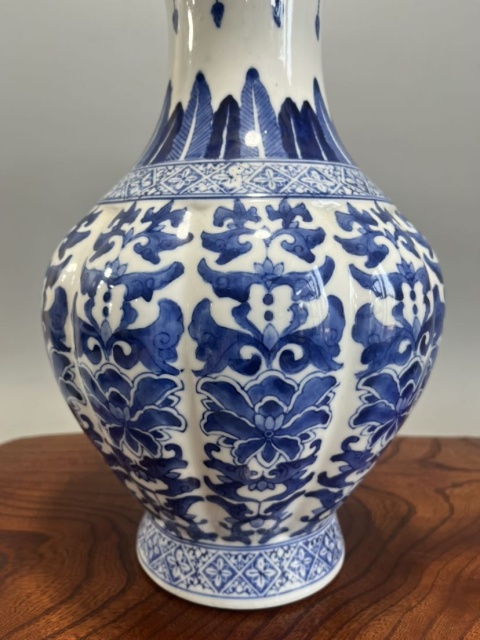 古玩陶瓷青花花卉紋洗口瓶拍賣，當前價格800元