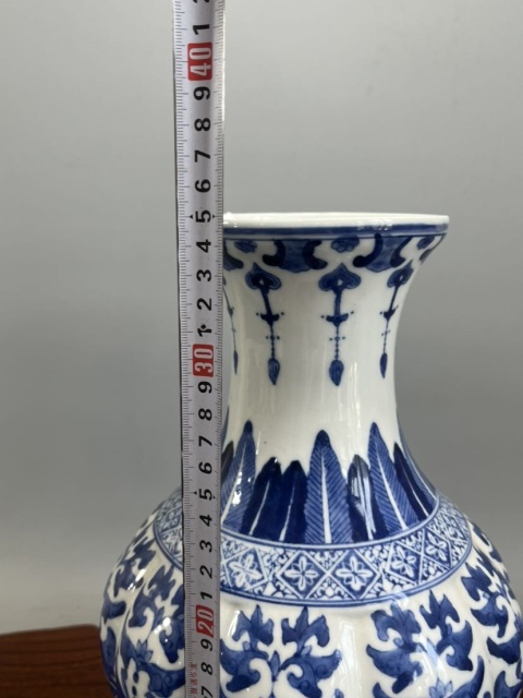 古玩陶瓷青花花卉紋洗口瓶拍賣，當前價格800元