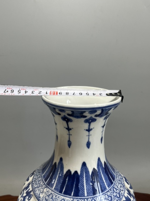 古玩陶瓷青花花卉紋洗口瓶拍賣，當前價格800元