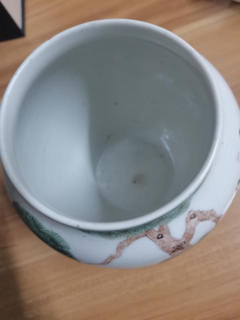 古玩陶瓷民國粉彩松鶴延年圖蓋罐拍賣,當前價格3000元