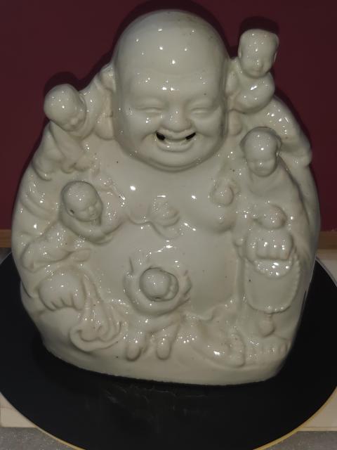 古玩陶瓷白釉五子彌勒佛塑像拍賣,當前價格1888元