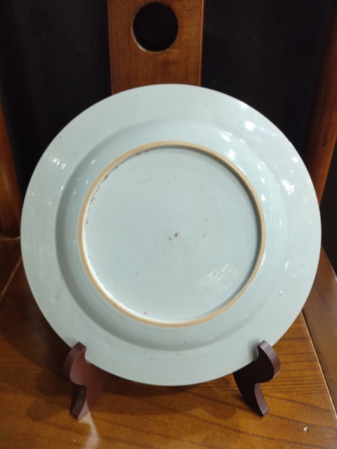 古玩陶瓷清康熙青花礬紅花卉紋盤拍賣，當前價格2000元