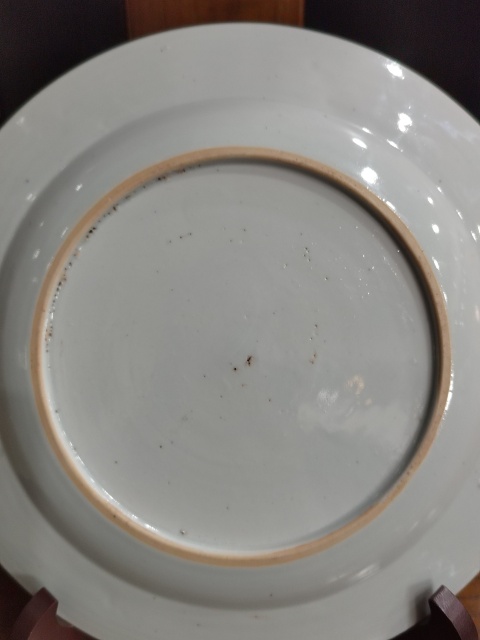 古玩陶瓷清康熙青花礬紅花卉紋盤拍賣，當前價格2000元