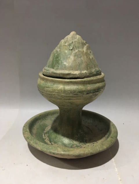 古玩陶瓷綠釉博山爐拍賣，當前價格3600元