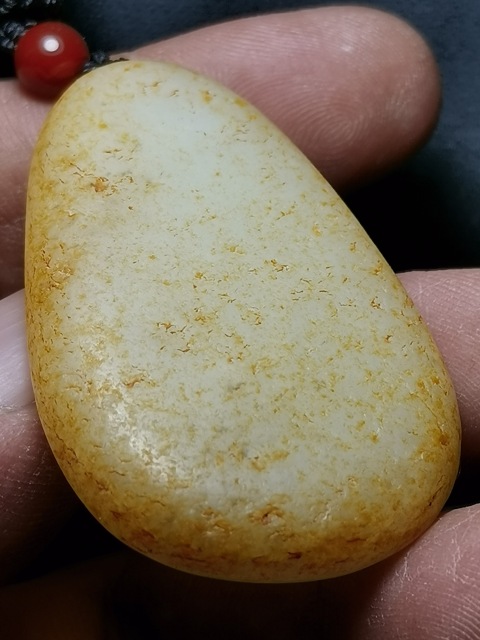 古玩玉器和田玉雕“蓮花紋”吊墜拍賣,當前價格299元