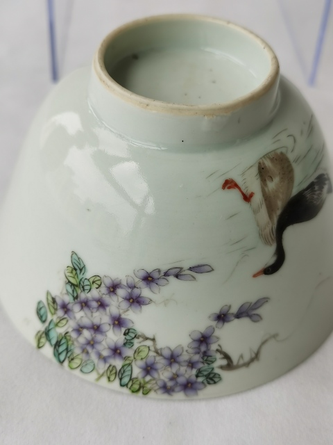 古玩陶瓷民國粉彩春江水暖碗拍賣，當前價格2500元