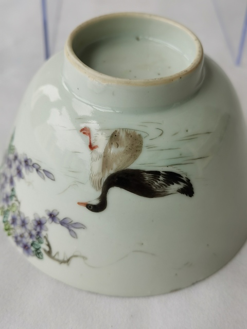 古玩陶瓷民國粉彩春江水暖碗拍賣，當前價格2500元