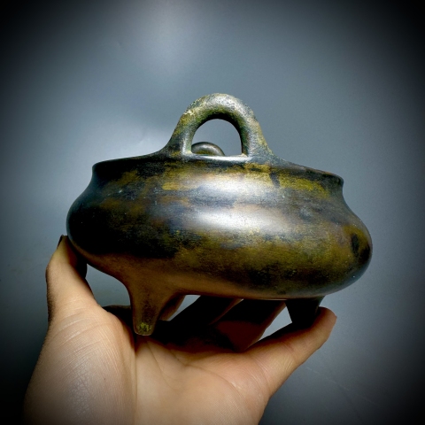 古玩銅器銅爐拍賣,當(dāng)前價(jià)格38000元