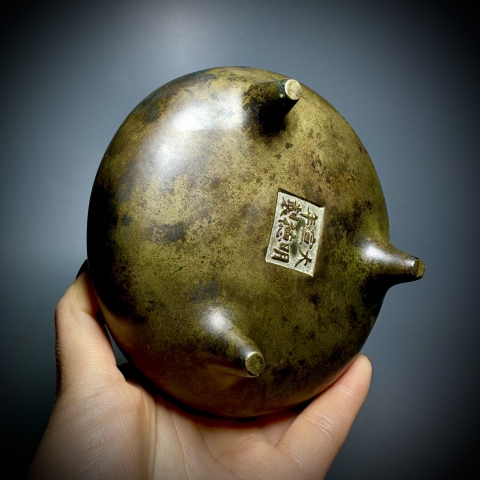 古玩銅器銅爐拍賣,當(dāng)前價(jià)格38000元