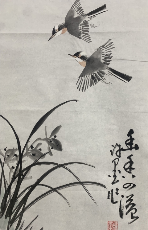 古玩字畫花鳥畫家許墨梅蘭竹菊四君子四條屏拍賣,當前價格1200元