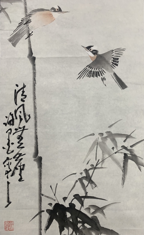 古玩字畫花鳥畫家許墨梅蘭竹菊四君子四條屏拍賣,當前價格1200元