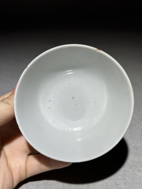 古玩陶瓷【清晚期·茶圓：文人雅客之摯愛】漁樵耕讀山水紋青花茶圓拍賣，當前價格900元