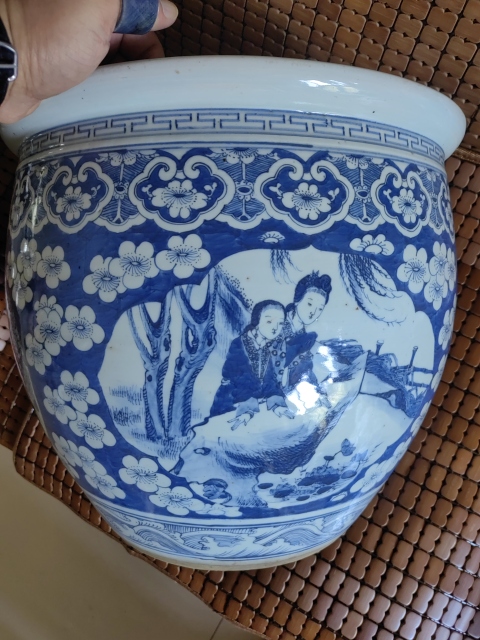 古玩陶瓷清晚期青花人物故事紋卷缸拍賣,當前價格76000元