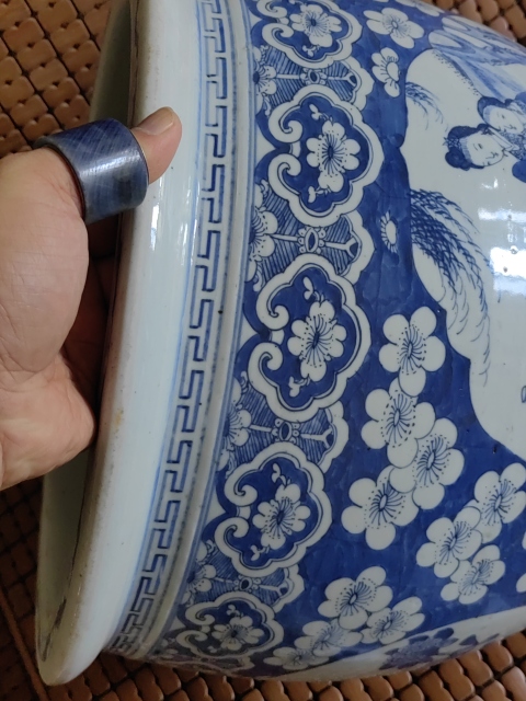 古玩陶瓷清晚期青花人物故事紋卷缸拍賣,當前價格76000元