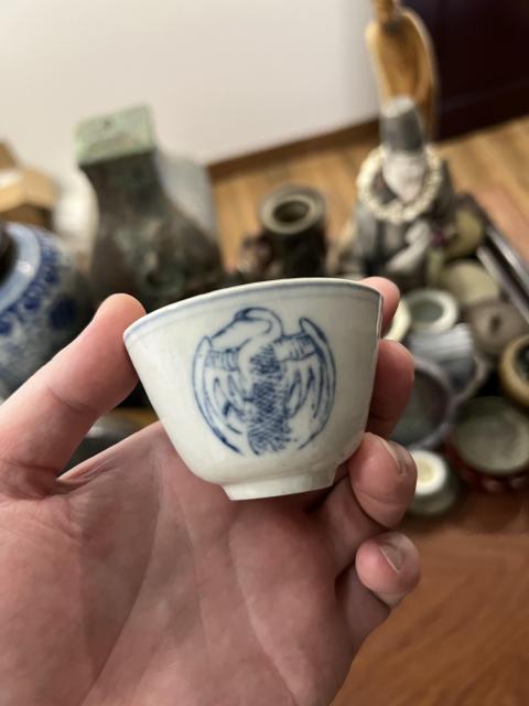 古玩陶瓷民國(guó)杯盤拍賣，當(dāng)前價(jià)格199元