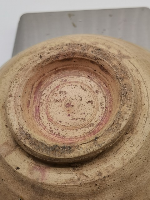 古玩陶瓷磁州窯褐點澀圈圈足疊燒工藝碗拍賣,當前價格188元