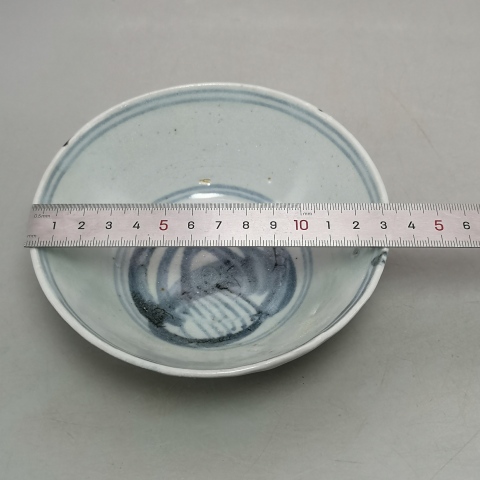 古玩陶瓷明代.青花草龍紋碗拍賣，當前價格3800元