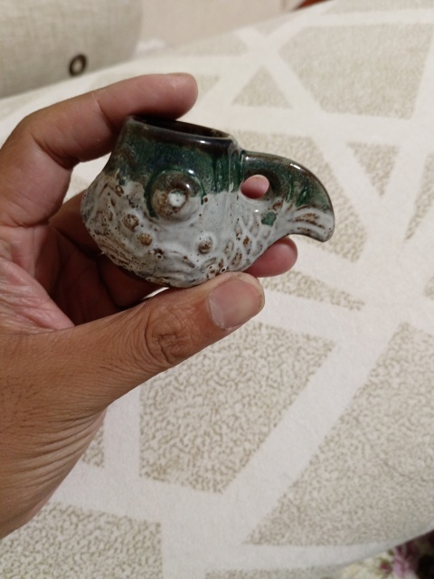 古玩陶瓷人面玉窯變鳥食管拍賣,當前價格860元