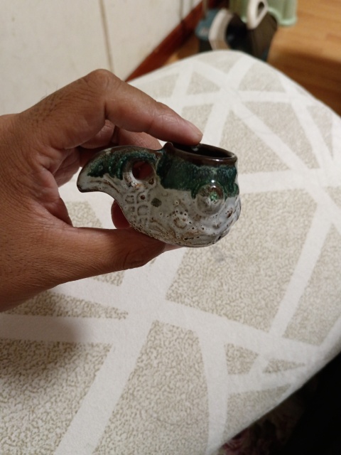 古玩陶瓷人面玉窯變鳥食管拍賣,當前價格860元