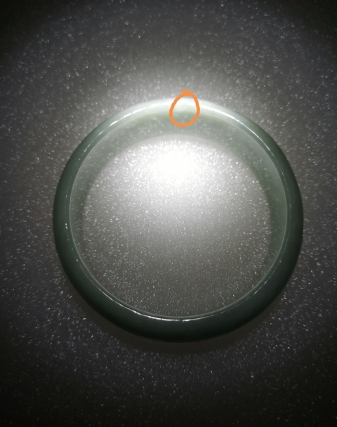 古玩玉器天然翡翠素紋手鐲拍賣，當前價格550元