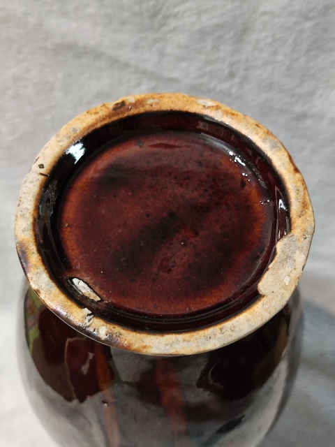 古玩陶瓷窯變釉雙耳瓶拍賣,當前價格398元