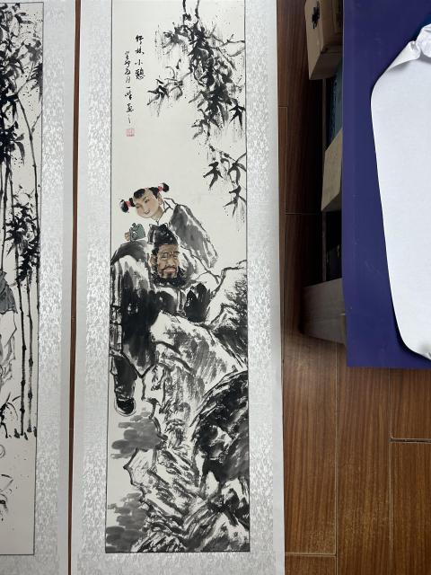 古玩字畫陳-峰《人物四條屏》拍賣,當前價格1788元