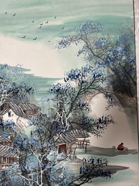 古玩字畫宋德寧老師精品《山水》拍賣，當(dāng)前價(jià)格650元