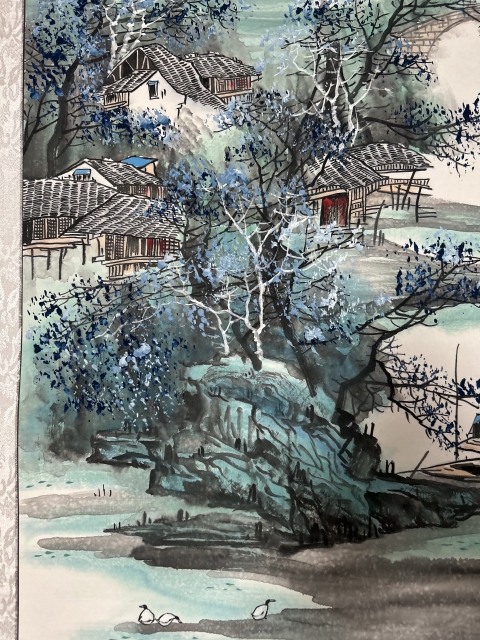 古玩字畫宋德寧老師精品《山水》拍賣，當(dāng)前價(jià)格650元