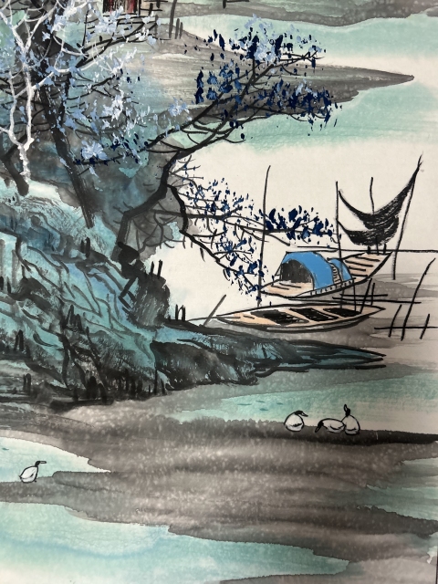 古玩字畫宋德寧老師精品《山水》拍賣，當(dāng)前價(jià)格650元