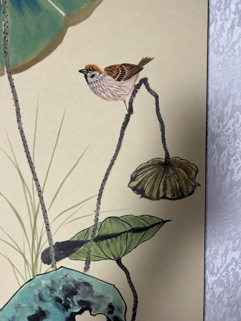 古玩字畫曾娟老師工筆花鳥立軸拍賣,當前價格657元