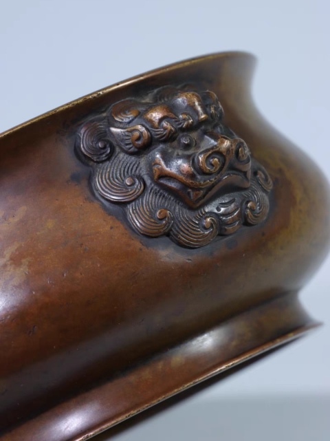 古玩銅器獅耳宣德爐拍賣,當前價格138600元