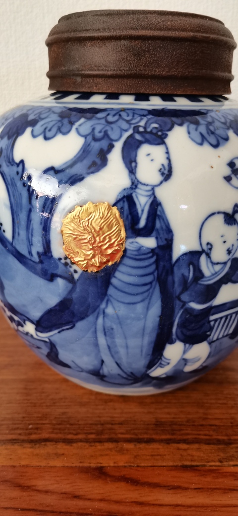 古玩陶瓷青花人物罐拍賣，當前價格4000元