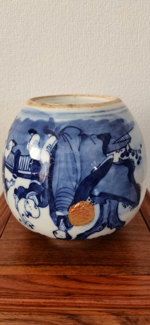 古玩陶瓷青花人物罐拍賣，當前價格4000元
